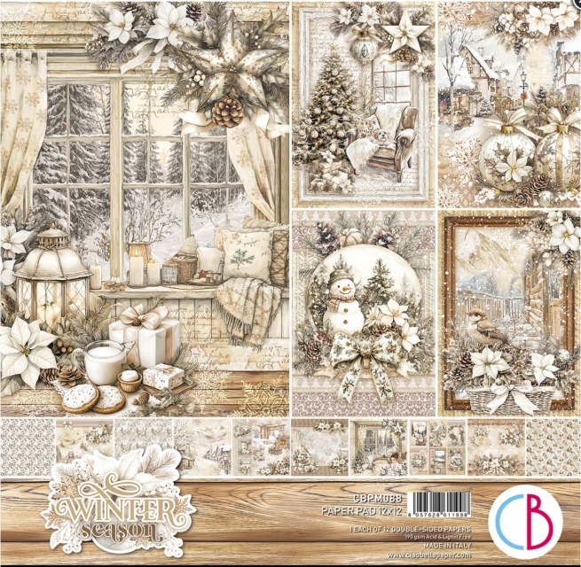 Ciao Bella Paper 12 x 12 Inch Paper Pad Winter Season