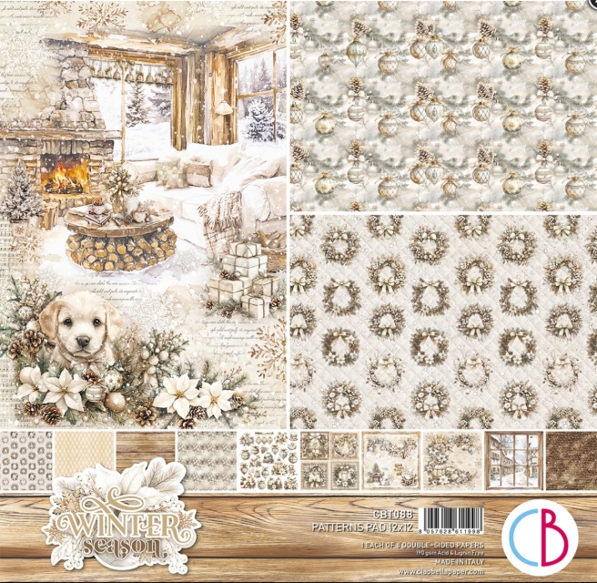 Ciao Bella Paper 12 x 12 Inch Patterns Pad Winter Season