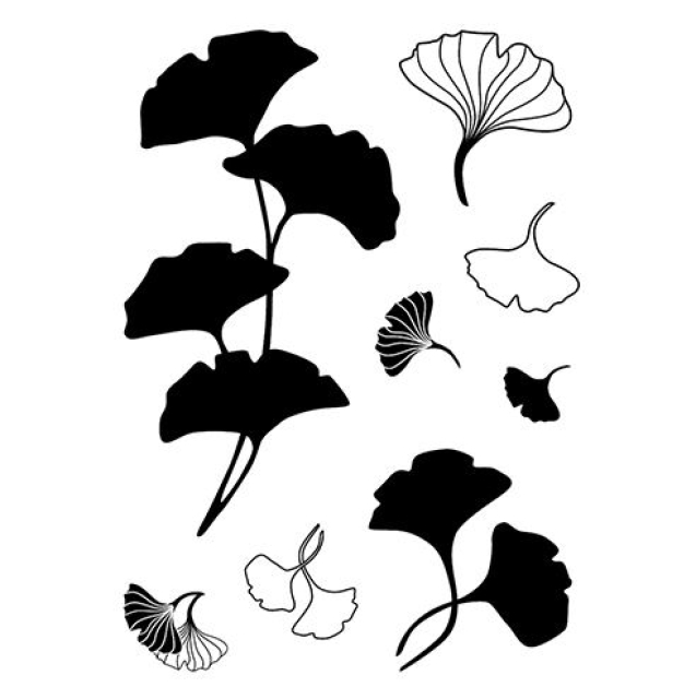 Stempel Clear Transparentstempel Gingko