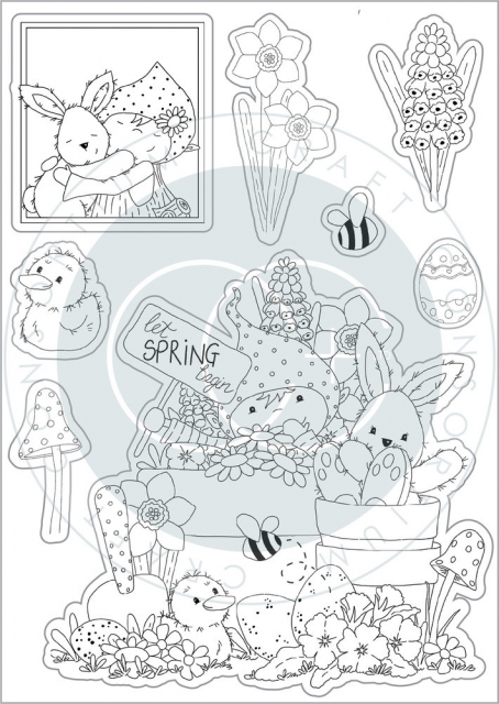 Craft Consortium Clear Stamp Transparente Stempel Let Spring Begin