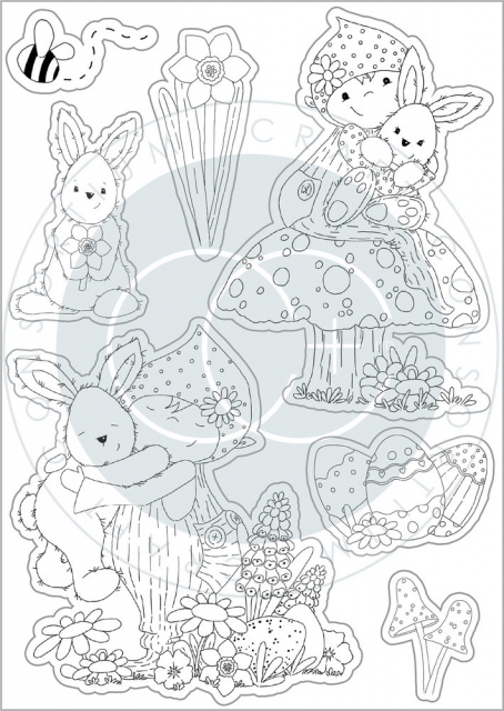 Craft Consortium Clear Stamp Transparente Stempel Let Spring Begin Bunny