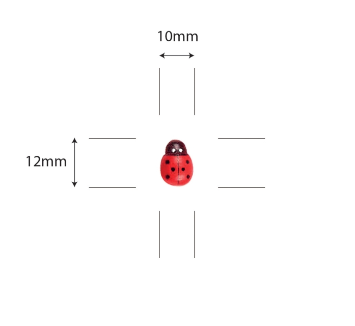 Craft Consortium Fairy Wishes Adhesive Wooden Ladybirds