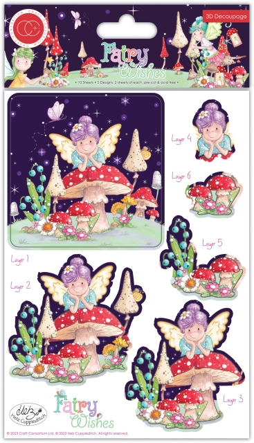 Craft Consortium Fairy Wishes 3D Decoupage Set