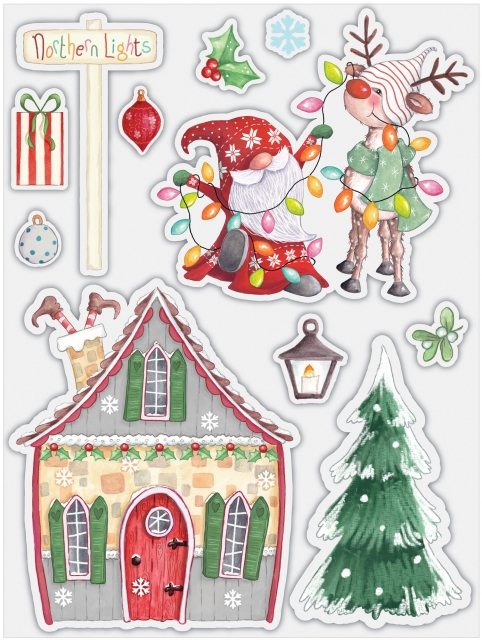 Craft Consortium Clear Stamps It's Snow Time 2 Northern Lights