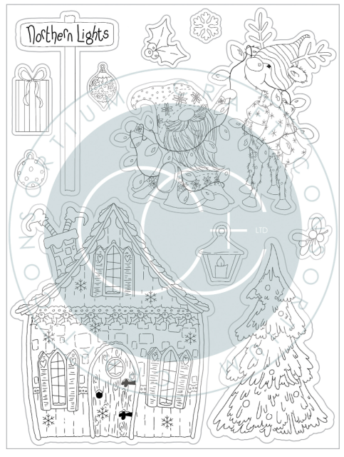 Craft Consortium Clear Stamps It's Snow Time 2 Northern Lights