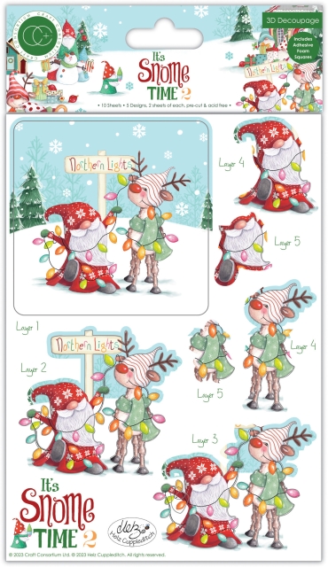 Craft Consortium It's Snow Time 3D Decoupage Set
