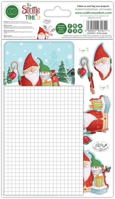Craft Consortium It's Snow Time 3D Decoupage Set