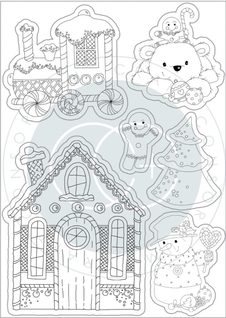Craft Consortium Clear Stamps Candy Christmas Candy