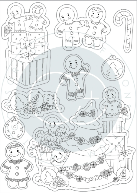 Craft Consortium Clear Stamps Candy Christmas Decorate