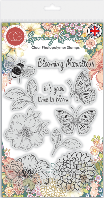 Craft Consortium Clear Stamps Transparente Stempel Spring Gardens