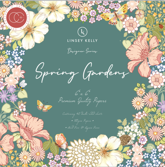 Craft Consortium 6 x 6 Inch Paper Pad Spring Gardens
