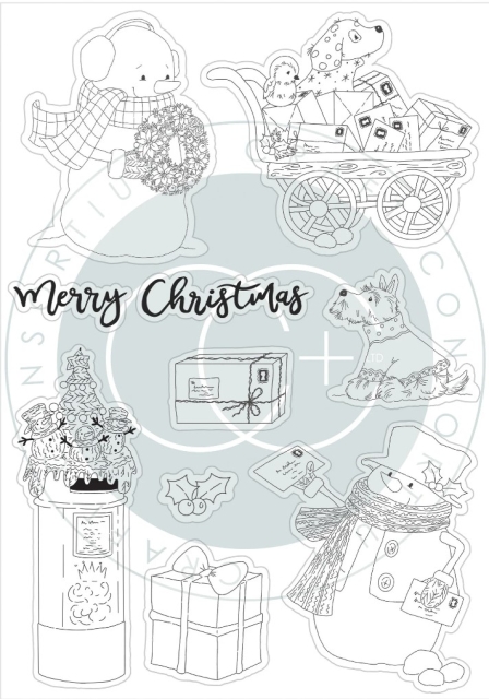 Craft Consortium Clear Stamps Transparente Stempel Christmas Market Christmas Post