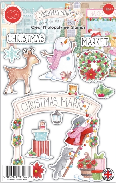 Craft Consortium Clear Stamps Transparente Stempel Christmas Market Christmas Market