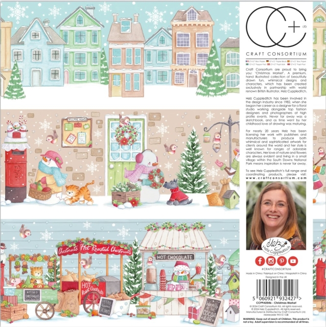 Craft Consortium 12 x 12 Inch Paper Pad Christmas Market