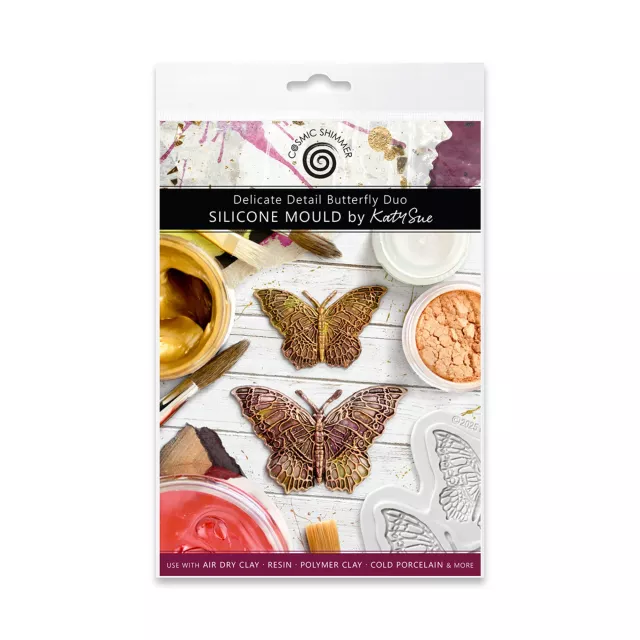 Katy Sue Designs Cosmic Shimmer Silicon Mould Delicate Detail Butterfly
