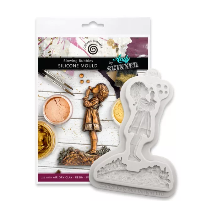 Katy Sue Designs Cosmic Shimmer Silicon Blowing Bubbles by Andy Skinner