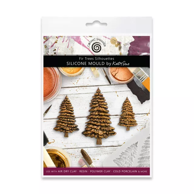 Katy Sue Designs Cosmic Shimmer Silicon Fir Trees Silhouettes