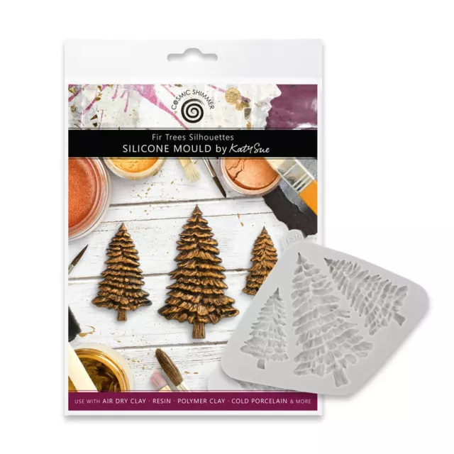 Katy Sue Designs Cosmic Shimmer Silicon Fir Trees Silhouettes