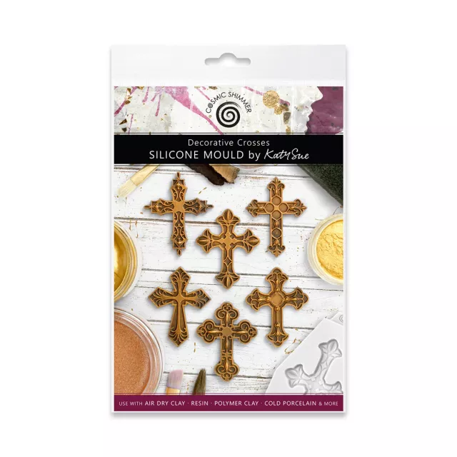 Katy Sue Designs Cosmic Shimmer Silicone Mould Decorative Crosses