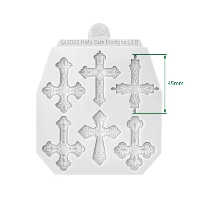 Katy Sue Designs Cosmic Shimmer Silicone Mould Decorative Crosses