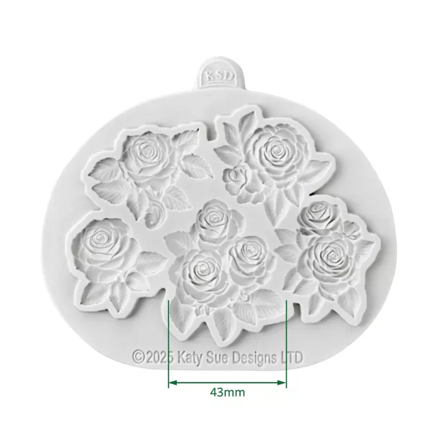 Katy Sue Designs Cosmic Shimmer Silicone Mould Decorative Roses