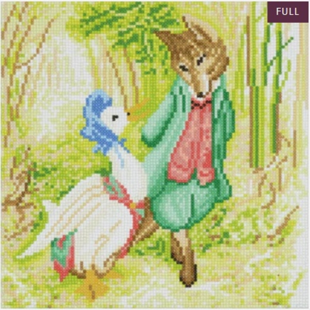 Craft Buddy CAK-PBRT30M Framed Crystal Art Holzrahmen Jemima Puddle Duck and Mr. Fox