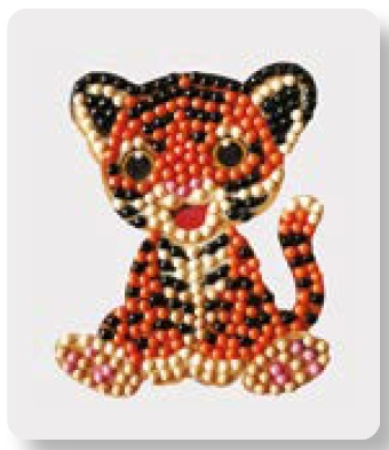 Craft Buddy CAMK-69 Crystal Motif Kit Kristallkunst Sticker Tiger Friend