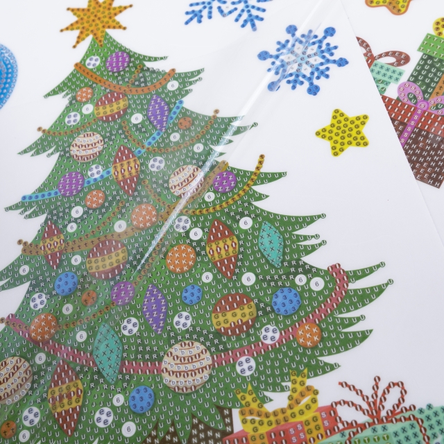 Craft Buddy CA-WST06 Set of 4 Crystal Art Wall Stickers Set mit 4 Wandstickern Festive Stickers