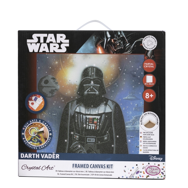 Craft Buddy CAK-SWS702M Framed Crystal Art Holzrahmen Darth Vader