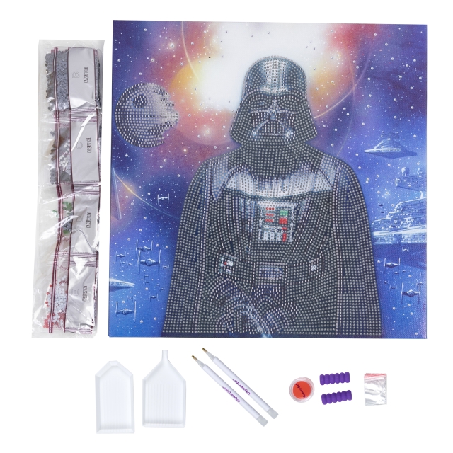 Craft Buddy CAK-SWS702M Framed Crystal Art Holzrahmen Darth Vader