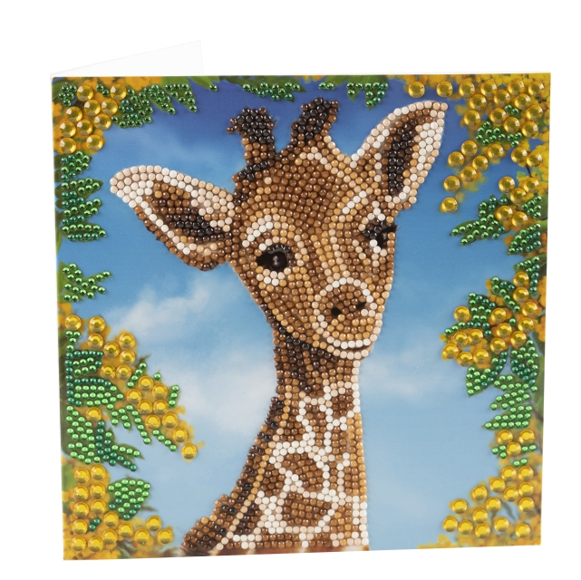 Craft Buddy CCK-A119 Crystal Art Card 18 x 18 cm Baby Giraffe