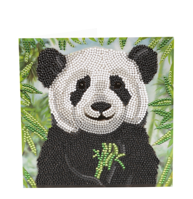 Craft Buddy CCK-A120 Crystal Art Card 18 x 18 cm Baby Panda