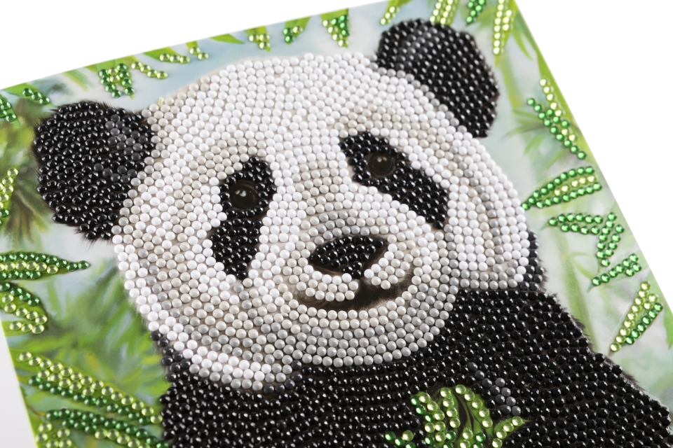 Craft Buddy CCK-A120 Crystal Art Card 18 x 18 cm Baby Panda