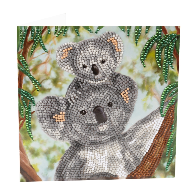 Craft Buddy CCK-A121 Crystal Art Card 18 x 18 cm Baby Koala Cuddles
