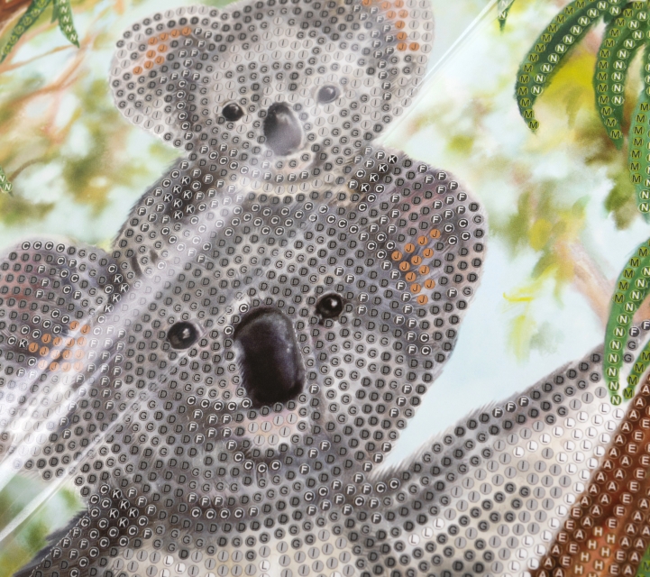 Craft Buddy CCK-A121 Crystal Art Card 18 x 18 cm Baby Koala Cuddles