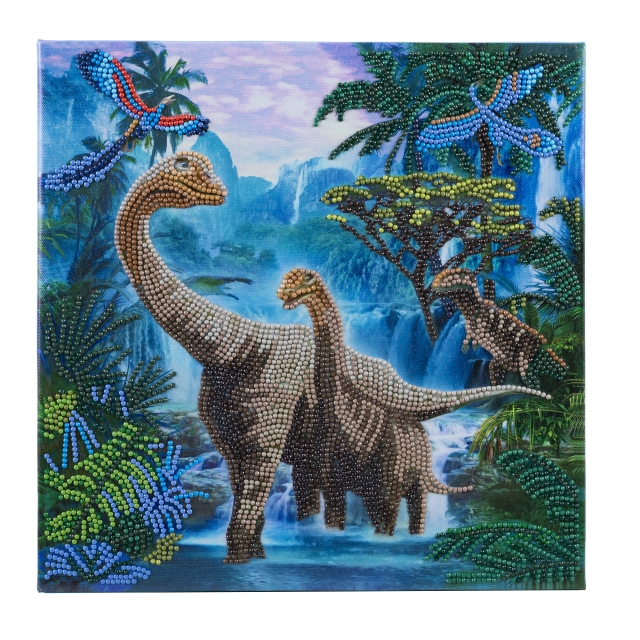 Craft Buddy CAK-A189M Framed Crystal Art Holzrahmen Jurassic Jungle