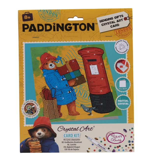 Craft Buddy CCK-PDB201 Crystal Art Card 18 x 18 cm Paddington with Gifts