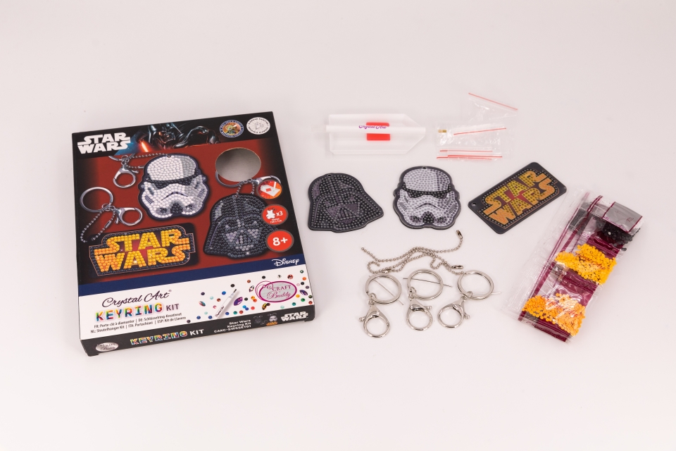 Craftbuddy CAKC-SWSSET1 Crystal Art Keyring Kit Schlüsselanhänger Star Wars