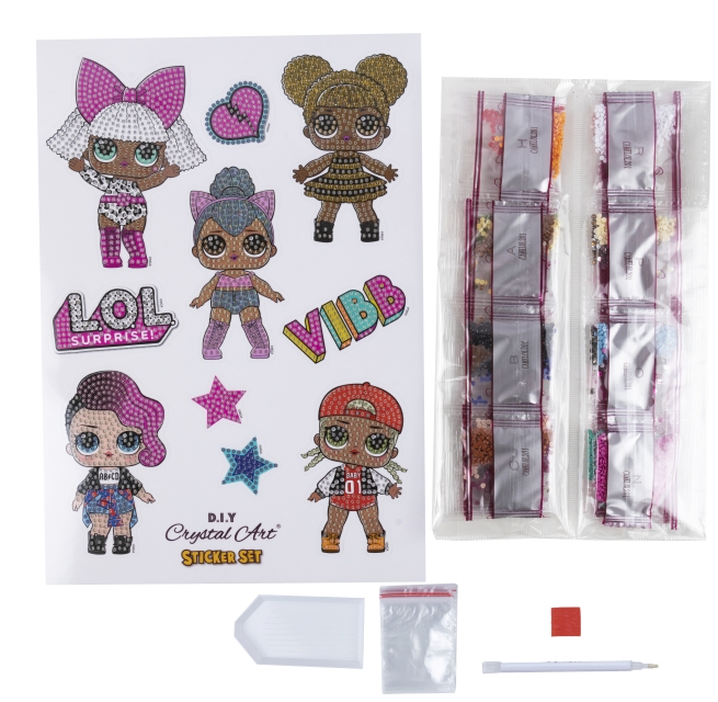 Craft Buddy Craft Buddy CAMK-LOL201 Crystal Art Sticker Set LOL Characters