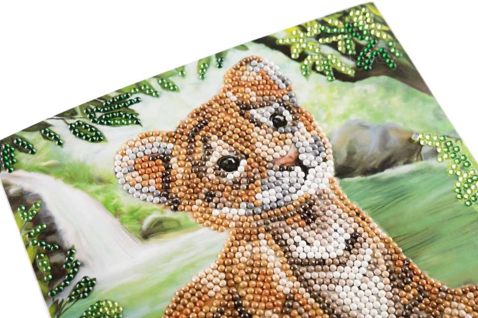Craft Buddy CCK-A123 Crystal Art Card 18 x 18 cm Tiger Cub