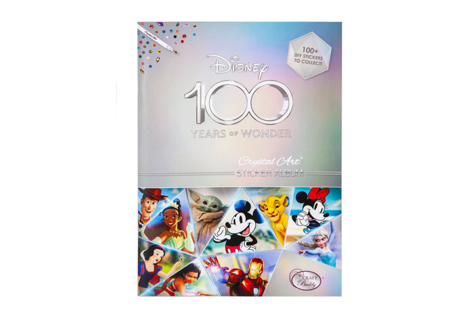 Craft Buddy CA-DNY100ALB  Disney 100 Crystal Art Sticker Album Starter Pack