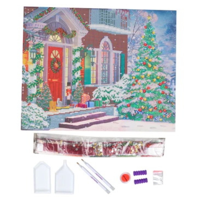 Craft Buddy CAK-A211L Crystal Art Kit 50 x 40 cm Christmas House