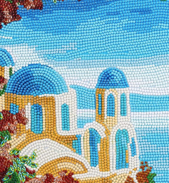 Craft Buddy CAK-A198M Framed Crystal Art Kit Holzrahmen Grecian View