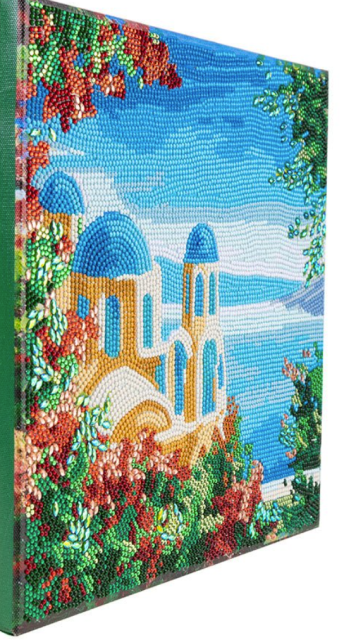 Craft Buddy CAK-A198M Framed Crystal Art Kit Holzrahmen Grecian View