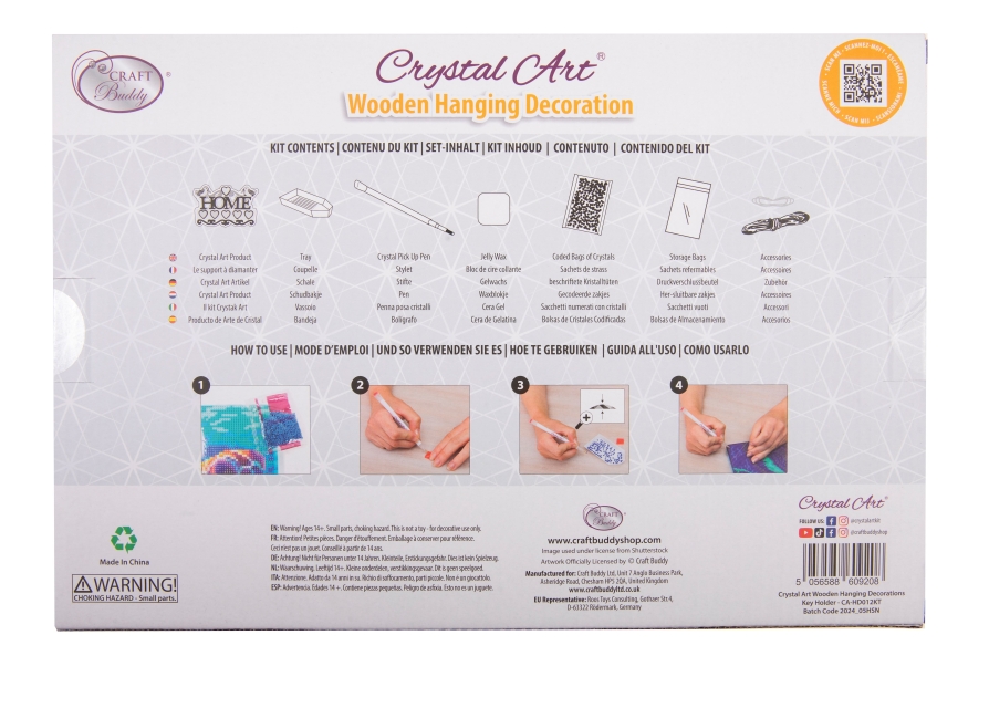 Craft Buddy CA- HD012KT Crystal Art Keys Holder