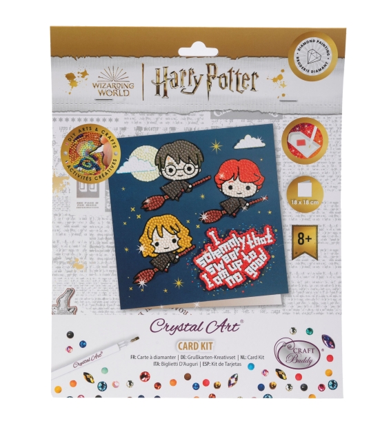 Craft Buddy CCK-HPS404 Crystal Art Card Kit 18 x 18 cm Flying High