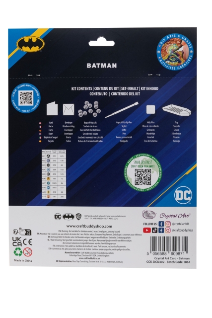Craft Buddy CCK-DCU302 Crystal Card Kit Batman