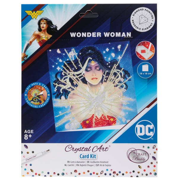 Craft Buddy CCK-DCU300 Crystal Art Card 18 x 18 cm Wonder Woman