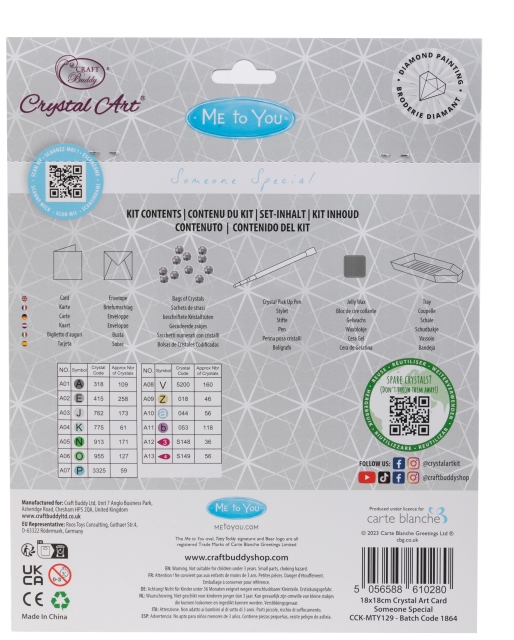 Craft Buddy CCK-MTY129 Crystal Card Kit 18 x 18 cm Someone Special