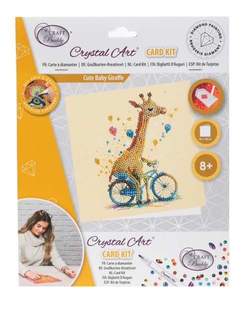 Craft Buddy CCK-A133 Crystal Card Kit 18 x 18 cm Giraffe